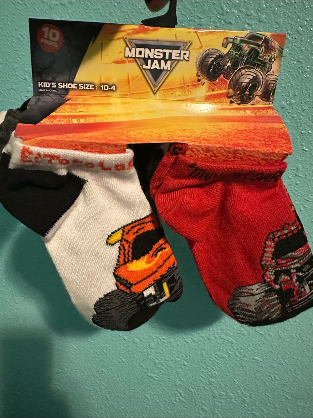 Monster jam kids socks 10pk